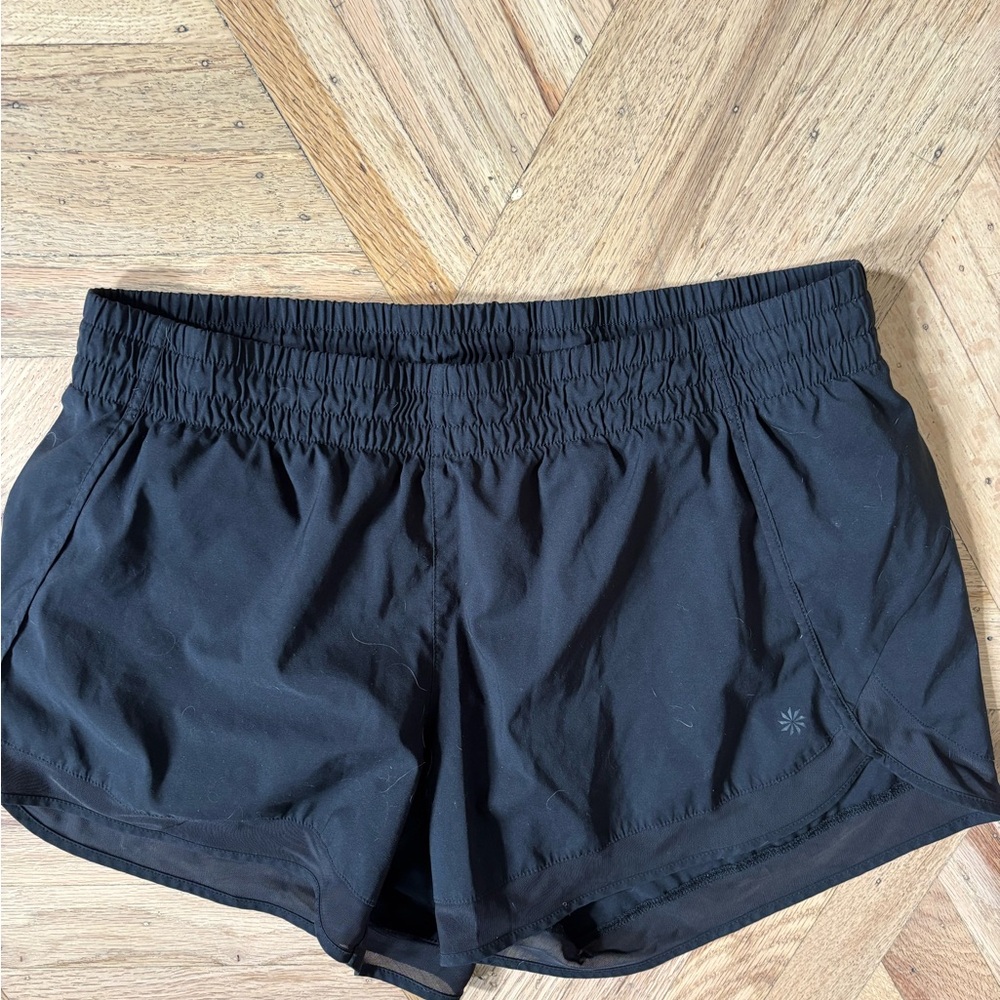 Athleta Black Athletic Shorts Moisture-Wicking Lightweight